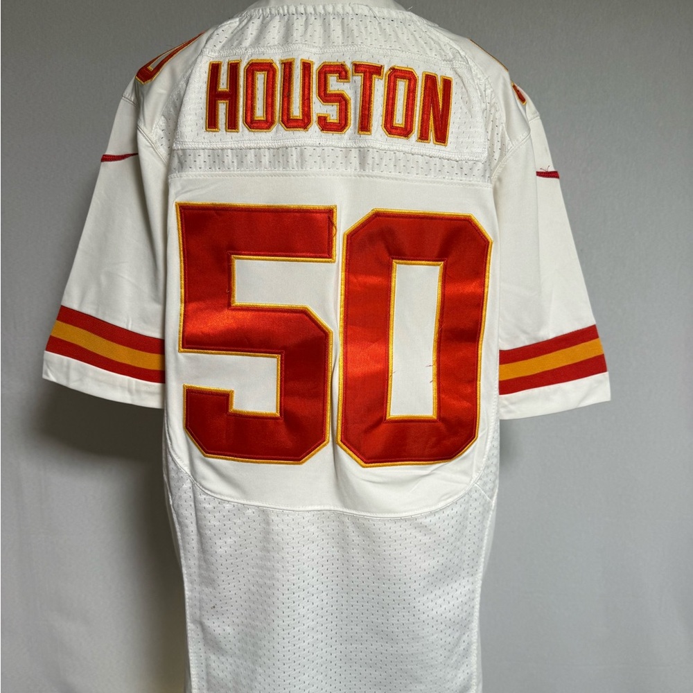 Kansas City Chiefs Justin Houston #50 NFL Authentic Nike Jersey White Men’s L